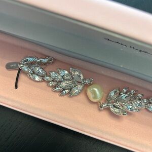 Vintage Camrose & Kross Audrey Hepburn Rhinestone & Pearl Bracelet NEW!
